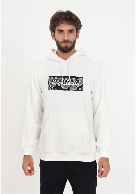 White men's sweatshirt with hood NAPAPIJRI | Hoodie | NP0A4HDZN1A1N1A1