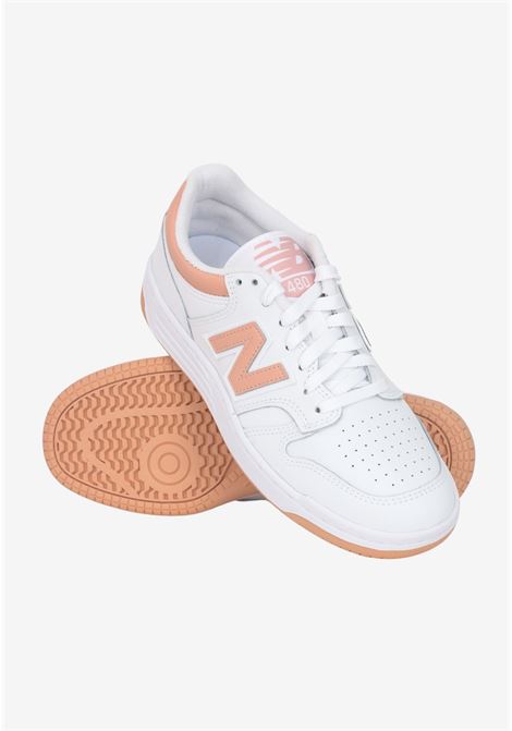 White and pink casual sneakers for women 480 NEW BALANCE | Sneakers | BB480LPHWHITE-PINK