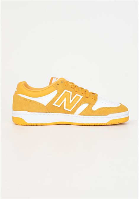 White and yellow 480 sneakers with logo for men and women NEW BALANCE | Sneakers | BB480LWA.