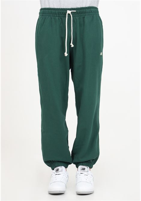Pantaloni di tuta verdi con logo da uomo NEW BALANCE | Pantaloni | MP31503NWG.