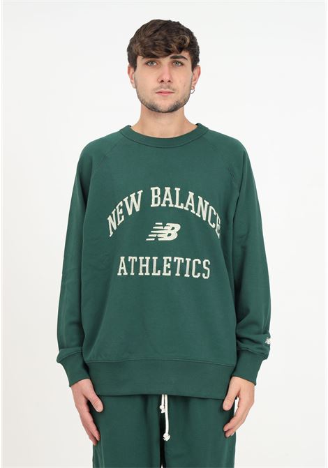 Green sweatshirt with men's logo NEW BALANCE | MT33550NWG.