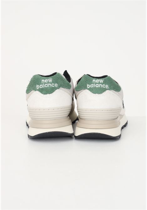 Sneakers bianche unisex 574 con logo verde NEW BALANCE | Sneakers | U574LGFW.