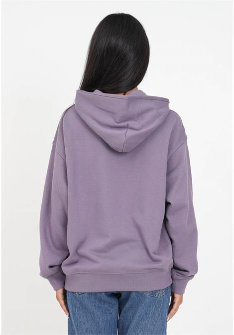 Plum colored sweatshirt with logo embroidery and hood for women NEW BALANCE | Hoodie | WT33550SHW.