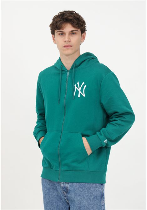 Green sweatshirt with hood and logo for men NEW ERA | Hoodie | 60416432.