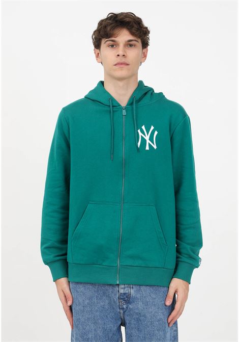 Green sweatshirt with hood and logo for men NEW ERA | Hoodie | 60416432.