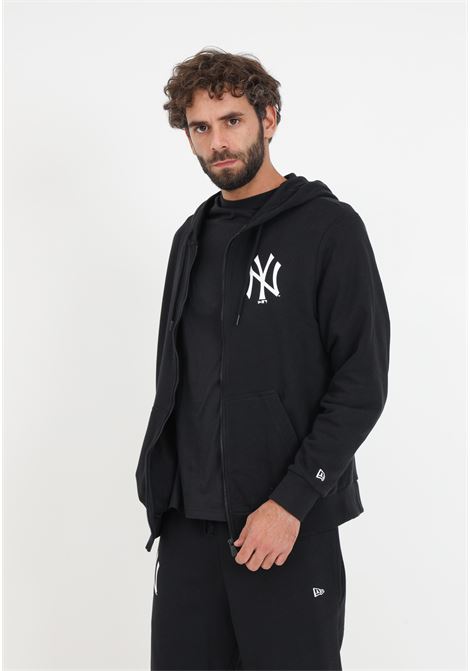 Black sweatshirt with hood for men and print NEW ERA | 60416721.
