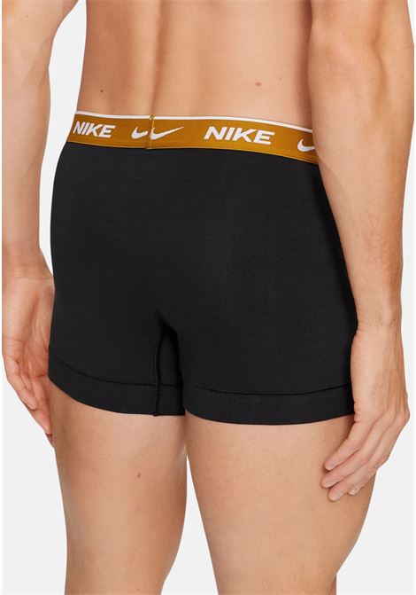 Men's boxer shorts set of three with gold-coloured logoed elastic waistband NIKE | Boxer | 0000KE1008HX0