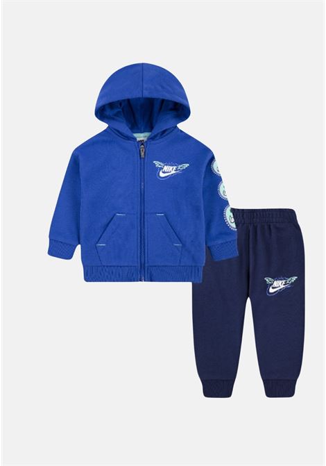 Blue sports tracksuit with logo for newborns NIKE | Sport suits | 66L111U90