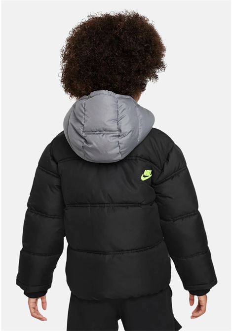 Gray and black down jacket with hood for boys and girls NIKE | Jackets | 86K910023