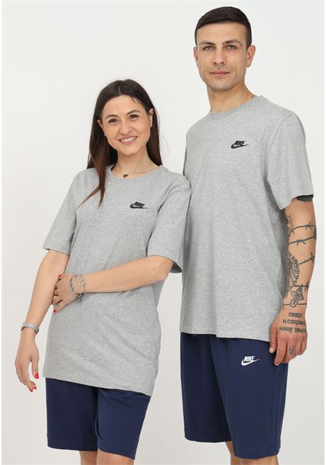 Men?s grey short-sleeved t-shirt with contrasting logo NIKE | T-shirt | AR4997064