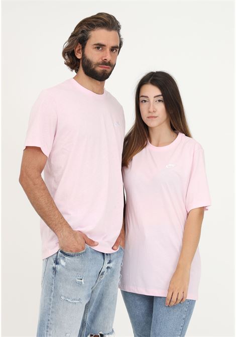Pink t-shirt for men and women with logo embroidery NIKE | T-shirt | AR4997665