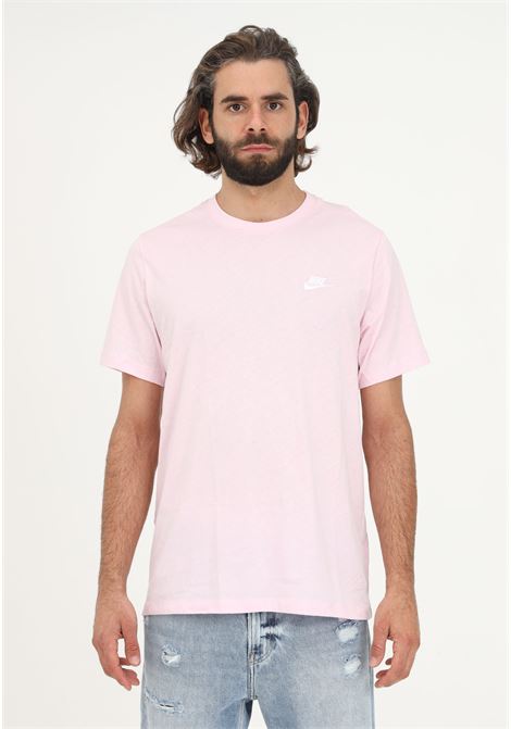 Pink t-shirt for men and women with logo embroidery NIKE | T-shirt | AR4997665