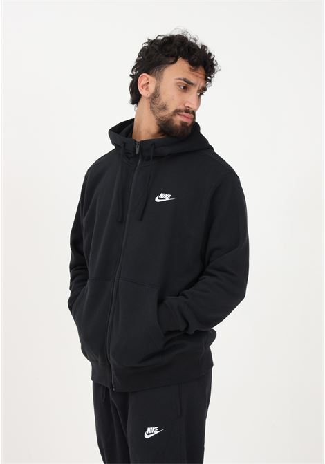Felpa nera da uomo con zip Nike Sportswear Club Fleece NIKE | Felpe | BV2645010
