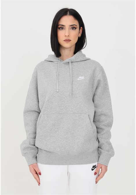 Felpa con cappuccio nike sportswear club hoodie grigia per uomo e donna NIKE | BV2654063