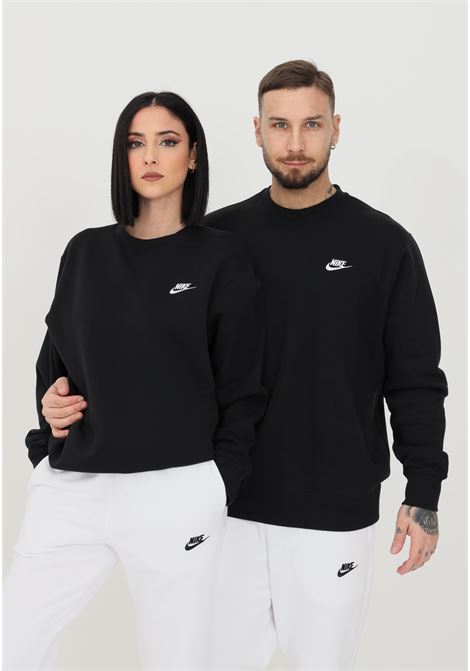 Felpa girocollo Nike Sportswear Club Fleece nera per uomo e donna NIKE | Felpe | BV2662010