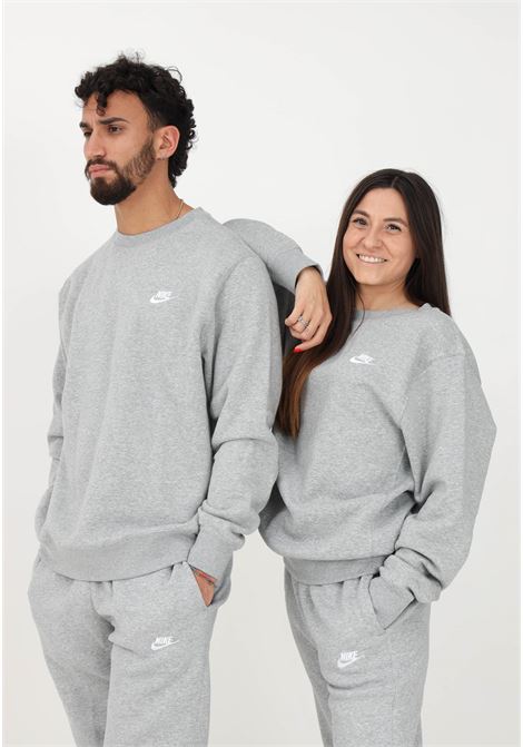 Felpa girocollo Nike Sportswear Club Fleece grigia per uomo e donna NIKE | BV2662063