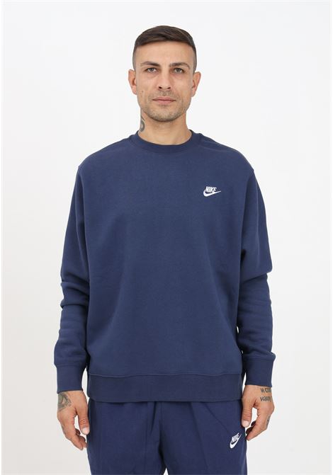 Blue unisex nike sportswear club fleece sweatshirt with logo embroidery on the front NIKE | BV2662410