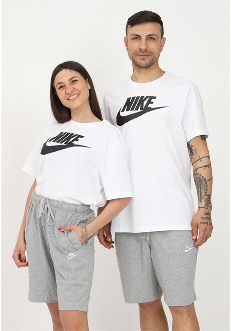 Shorts sportivo grigio per uomo e donna con ricamo logo NIKE | Shorts | BV2772063