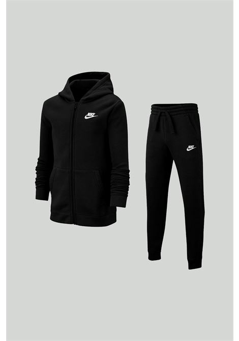 Black kids suit by nike with small logo in contrast NIKE | Suit | BV3634010