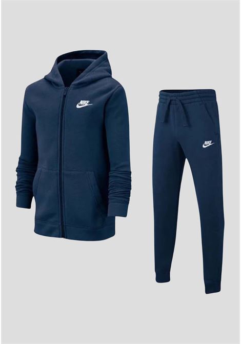 Blue kids suit by nike with small logo in contrast NIKE | Suit | BV3634410