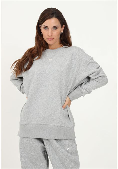 Gray crewneck sweatshirt for women with logo embroidery NIKE | DQ5733063