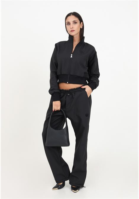 Black trousers with logo embroidery for women OE DR CONCEPT | Pants | OE-DR 016NERO