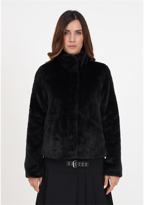 Black faux fur coat for women ONLY | Fur coats | 15295423BLACK