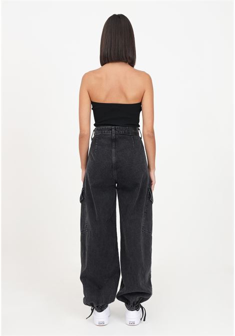 Jeans neri da donna  jogger fit cargo con lacci ONLY | Jeans | 15297358BLACK DENIM
