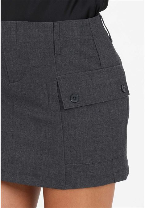 MINI SKIRT WITH CARGO POCKETS gray for women ONLY | Skirts | 15298713DARK GREY MELANGE