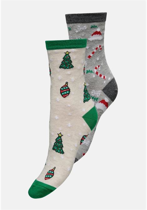 Box of two pairs of women's Christmas socks ONLY | Socks | 15302308IRISH CREAM