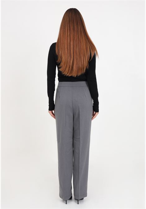 Pantaloni a vita alta grigio da donna ONLY | Pantaloni | 15303161MEDIUM GREY MELANGE