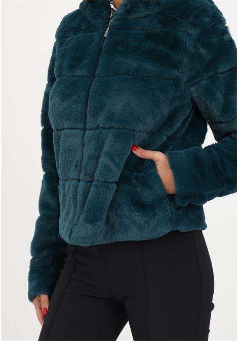 Women's faux fur jacket ONLY | Fur coats | 15304759DARK SEA