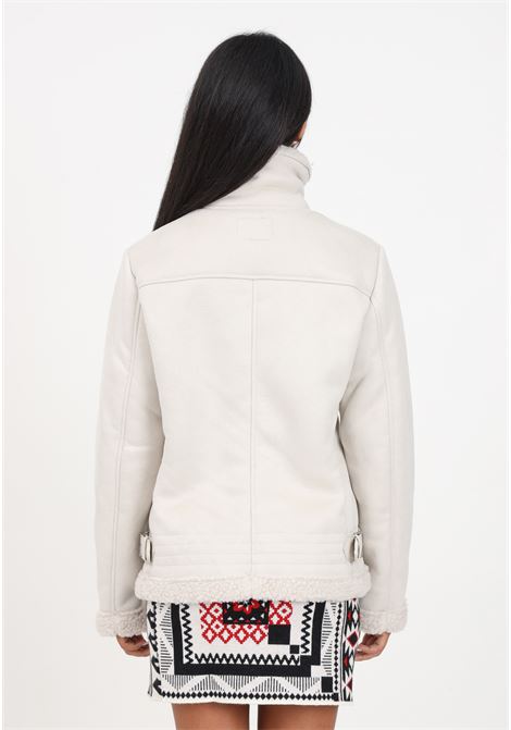 Light beige jacket with teddy collar for women ONLY | Jackets | 15304775PUMICE STONE