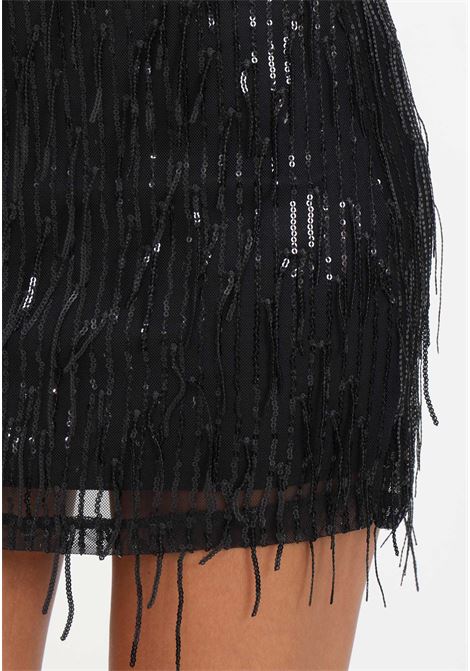 Minigonna con paillettes nera da donna ONLY | 15305742BLACK
