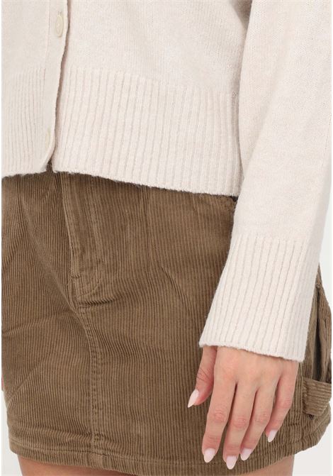 Beige V-neck cardigan for women ONLY | Cardigan | 15306543PUMICE STONE