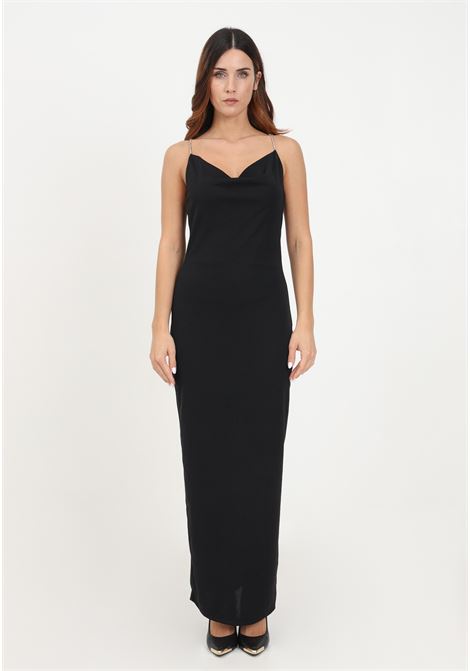 Long black viscose dress for women ONLY | Dresses | 15307923BLACK