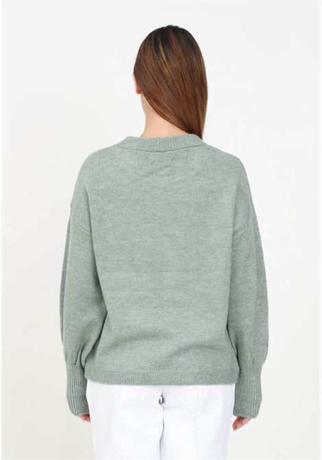 Mint green crew neck sweater for women ONLY | Knitwear | 15312944GRANITE GREEN