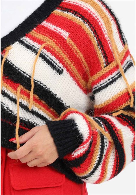 Multicolored cropped sweater for women PATRIZIA PEPE | Knitwear | 2K0242/K154XZ07