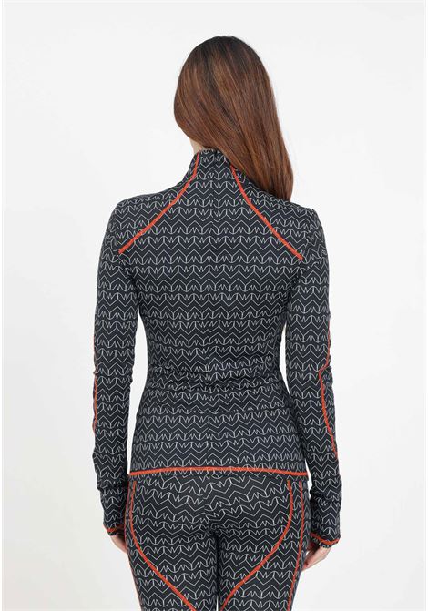 Black monogram patterned sweater with zip for women PATRIZIA PEPE | Knitwear | 2M4350/J165XZ01