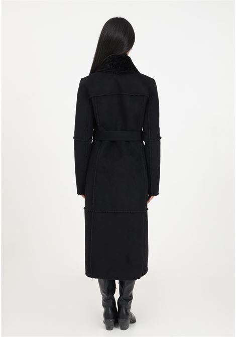 Double-breasted black coat for women PATRIZIA PEPE | Coat | 2O0087/E012K103