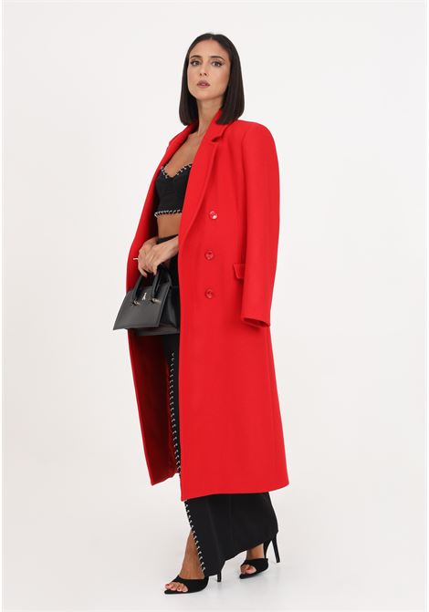 Cappotto da donna rosso doppio petto in misto lana PATRIZIA PEPE | Cappotti | 2O0119/A337R808