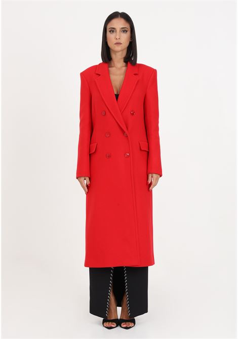 Red double-breasted women's coat in wool blend PATRIZIA PEPE | Coat | 2O0119/A337R808