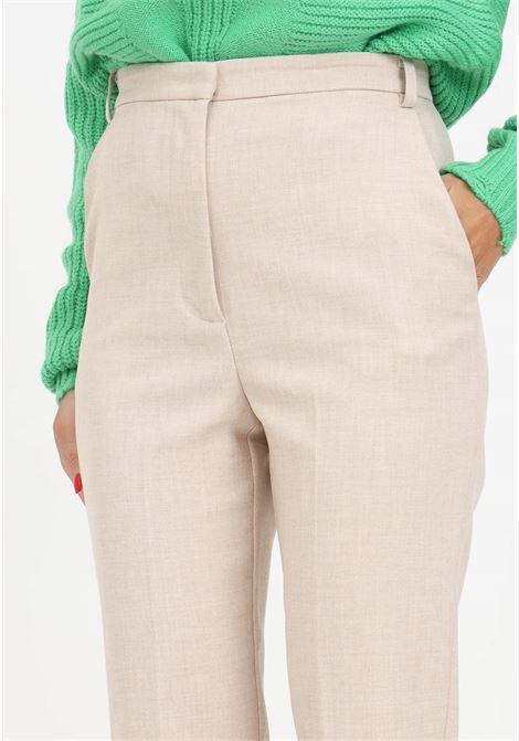 Pantaloni in tela slim fit beige da donna PATRIZIA PEPE | Pantaloni | 2P1505/A334B782
