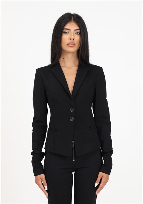 Single-breasted black jacket for women PATRIZIA PEPE | Blazer | 2S1478/A1DXK103