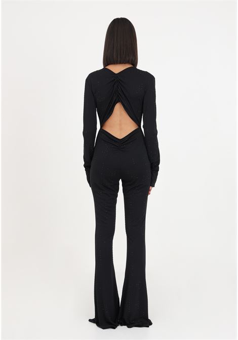 Elegant women's black jumpsuit with rhinestones PATRIZIA PEPE | Sport suits | 2T0040/J084K103