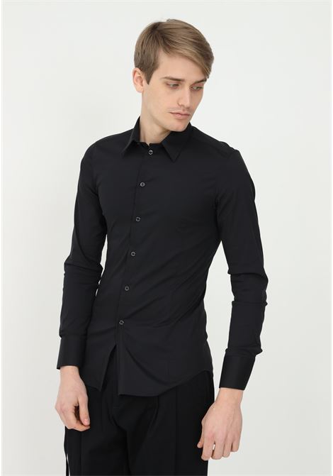 Black dress shirt for men PATRIZIA PEPE | Shirt | 5C0017/A01K102