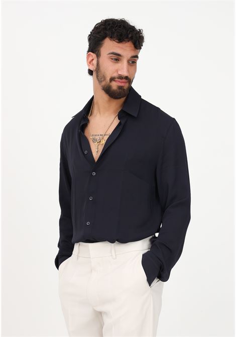 Camicia elegante blu da uomo PATRIZIA PEPE | Camicie | 5C0310/A093UC166