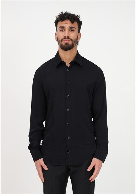 Camicia elegante nera da uomo PATRIZIA PEPE | Camicie | 5C0310/A093UK102
