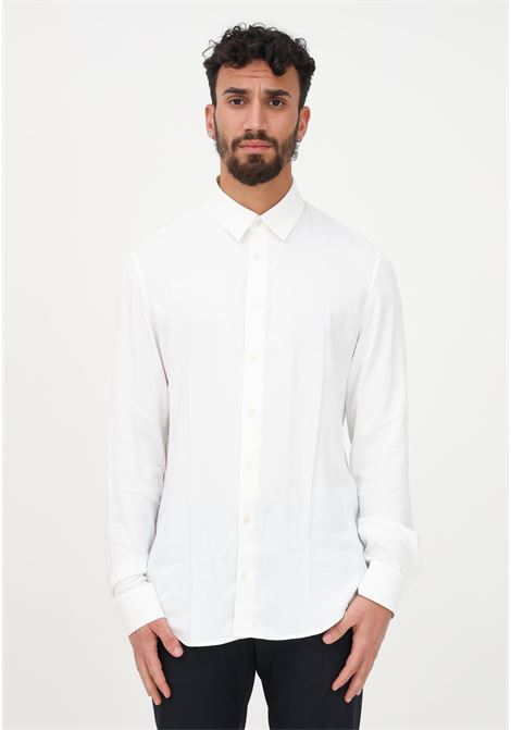 Camicia elegante bianca da uomo PATRIZIA PEPE | Camicie | 5C0310/A093UW103