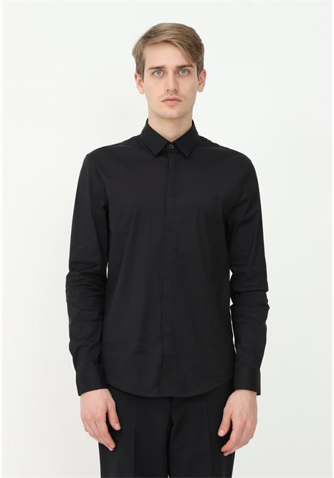 Camicia elegante nera da uomo PATRIZIA PEPE | Camicie | 5C0314/A01K102